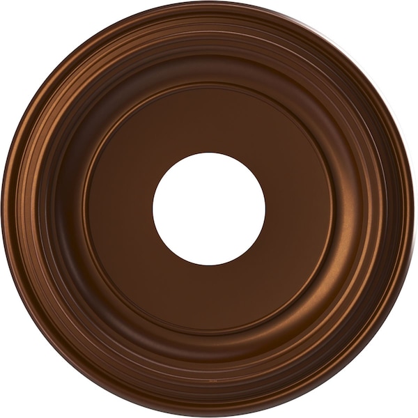 Ekena Millwork Traditional PVC Medallion (Canopies up to 7 1/2"), 13"OD x 3 1/2"ID x 1 1/4"P, Metallic Dark Copper CMP13TRCDC - main